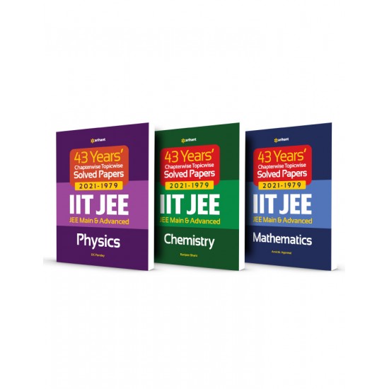 Buy 43 Years Chapterwise Topicwise Solved Papers (2021-1979) IIT JEE Physics,Chemistry & Mathematics (Set of 3 Books) at lowest prices in india