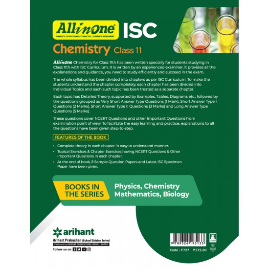 Buy All In One ISC Chemistry Class 11 at lowest prices in india