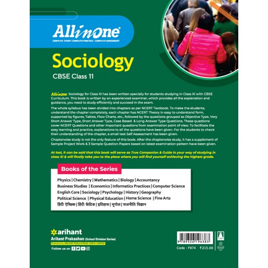 Buy All in One Sociology CBSE Class 11 at lowest prices in india