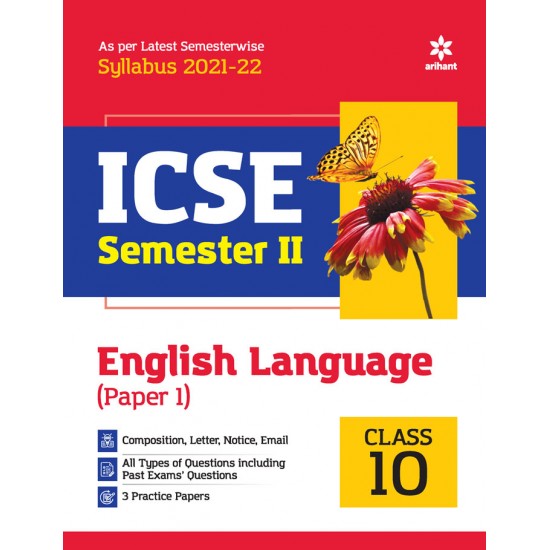 Buy Arihant ICSE English Language (Paper 1) Semester 2 Class 10 for 2022 Exam at lowest prices in india