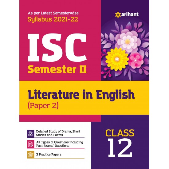 Buy Arihant ISC Literature in English (Paper 2) Semester 2 Class 12 for 2022 Exam at lowest prices in india