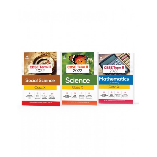 Buy CBSE New Pattern Science , Social science & Mathematics Class 10 for 2022 Exam (MCQs based book for Term 2) (Set of 3 Books) at lowest prices in india