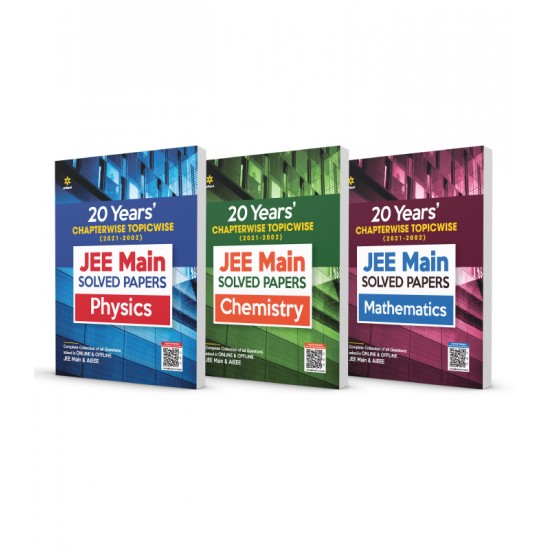 Buy Combo of 20 Years Chapterwise Topicwise (2021-2002) JEE Main Solved Papers Physics,Chemistry & Mathematics (Set of 3 Books) at lowest prices in india