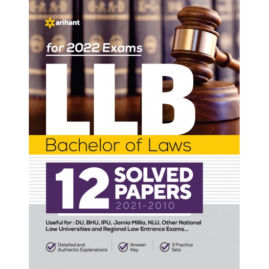 Buy For 2022 Exams LLB Bachelor of Laws 12 Solved Papers 2021-2010 at lowest prices in india