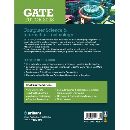 Buy GATE TUTOR 2023 Computer Science & Information Technology at lowest prices in india