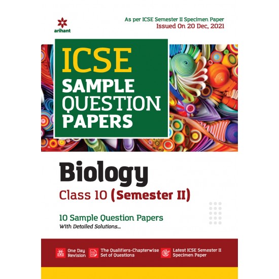 Buy ICSE Sample Question Papers Biology Class 10 (Semester II) 10 Sample Question Papers at lowest prices in india