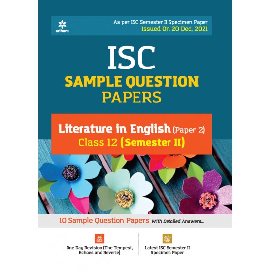 Buy ISC Sample Question Papers Literature in English (Paper 2) Class 12 (Semester II) at lowest prices in india