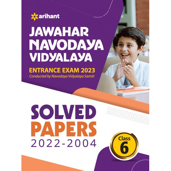Buy Jawahar Navodaya Vidyalaya Entrance Exam 2023 Solved Papers (2022-2004) for class VI at lowest prices in india