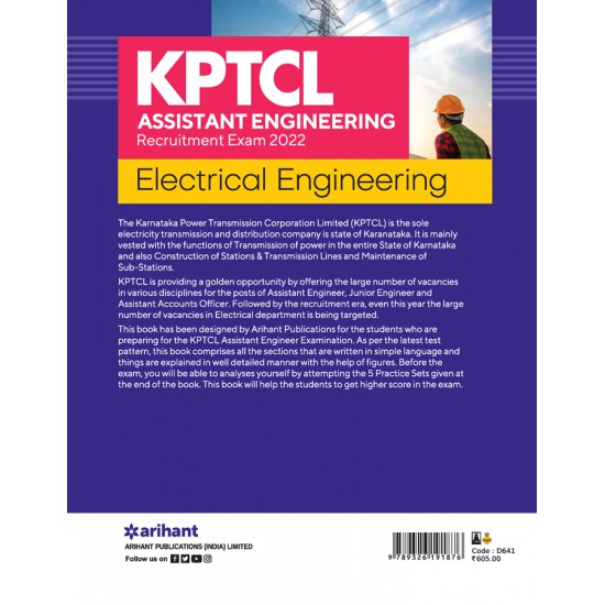 Buy KPTCL Assistant Engineering Recruitment Exam 2022 Electrical Engineering at lowest prices in india