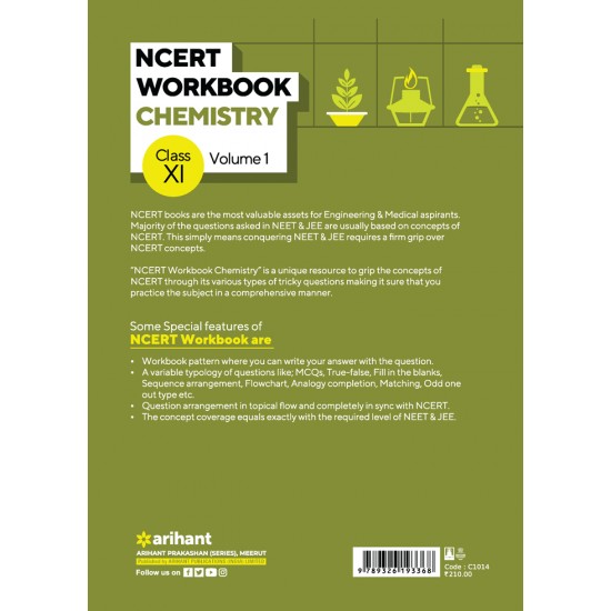 Buy NCERT Workbook Chemistry Class XI Volume 1 at lowest prices in india