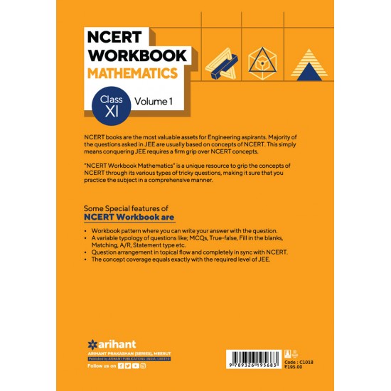 Buy NCERT Workbook Mathematics Class XI Volume 1 at lowest prices in india