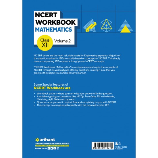 Buy NCERT Workbook Mathematics Class XII Volume 2 at lowest prices in india